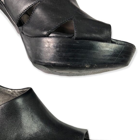 Marc Fisher Thane Leather Platform Slingback Heels - Picture 5 of 7